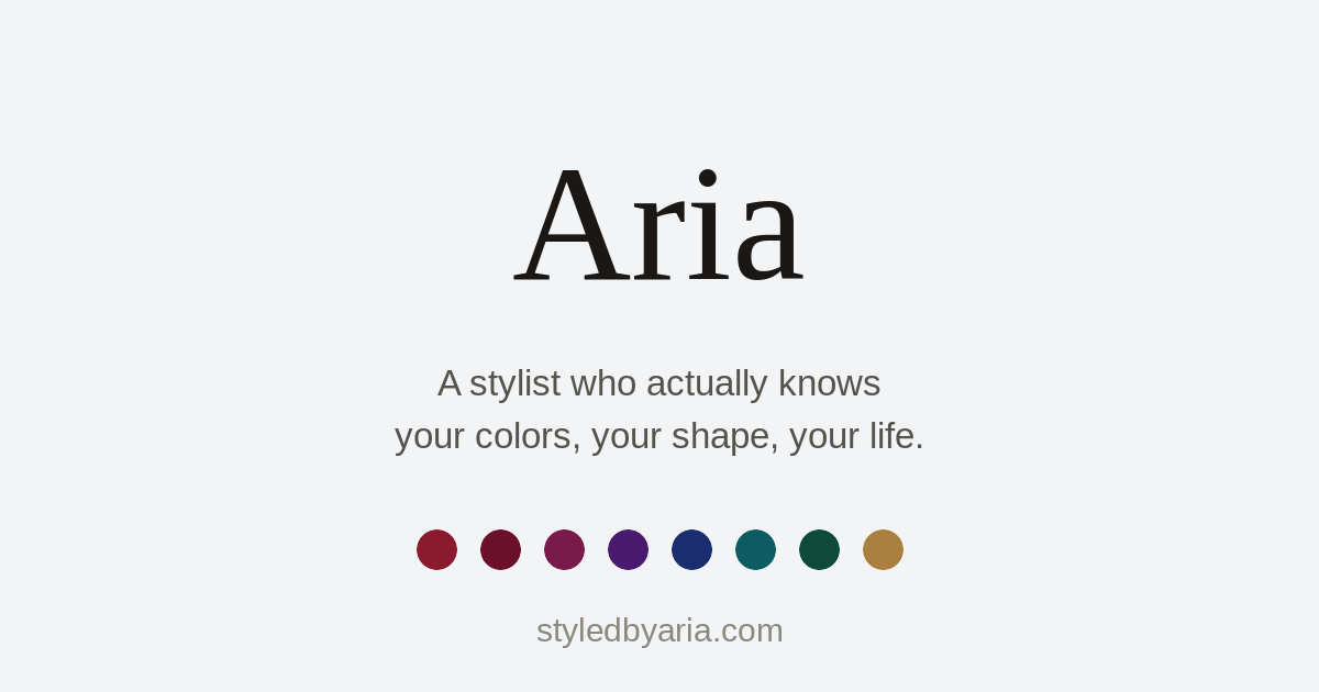 Aria - Your AI personal stylist & color analyst in your pocket.
